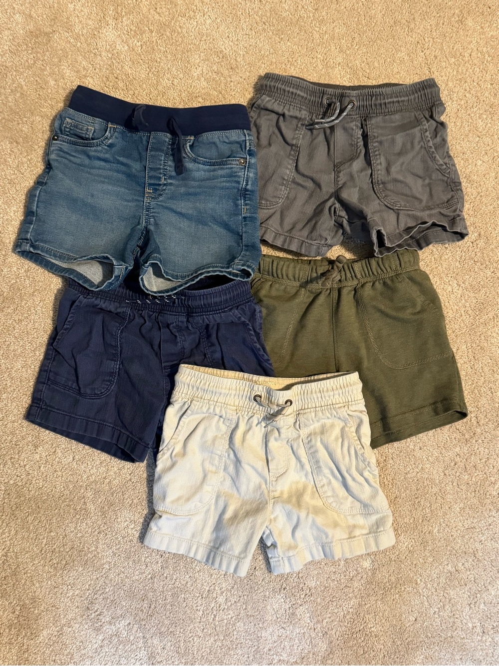 5T Shorts Bundle - Navy, Gray, Olive, Denim, Cream